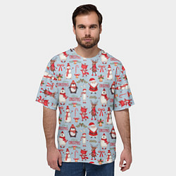 Футболка оверсайз мужская Рождественская Милота, цвет: 3D-принт — фото 2