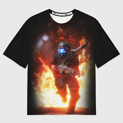 Футболка оверсайз мужская Titanfall fighter runs, цвет: 3D-принт