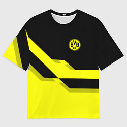 Футболка оверсайз мужская BVB FC: Yellow style, цвет: 3D-принт