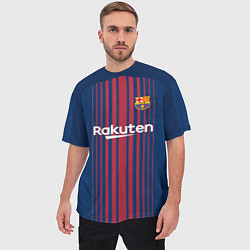 Футболка оверсайз мужская Barcelona FC: Neymar Home 17/18, цвет: 3D-принт — фото 2