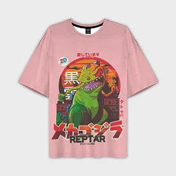 Футболка оверсайз мужская Godzilla Reptar, цвет: 3D-принт
