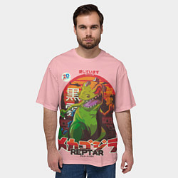 Футболка оверсайз мужская Godzilla Reptar, цвет: 3D-принт — фото 2