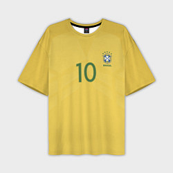 Футболка оверсайз мужская Сборная Бразилии: Неймар ЧМ-2018, цвет: 3D-принт