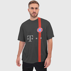 Футболка оверсайз мужская Bayern FC: Black 2018, цвет: 3D-принт — фото 2