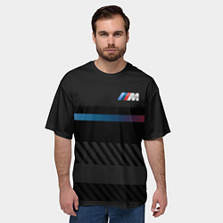 Футболка оверсайз мужская BMW: Brand Lines, цвет: 3D-принт — фото 2