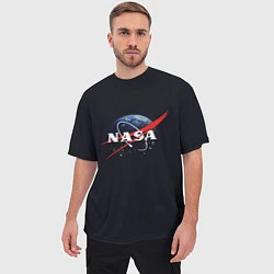 Футболка оверсайз мужская NASA: Black Space, цвет: 3D-принт — фото 2