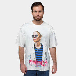 Футболка оверсайз мужская Pharaoh: White side, цвет: 3D-принт — фото 2