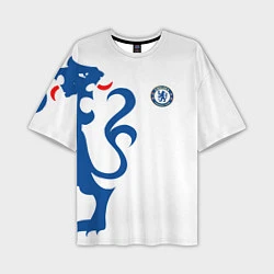 Мужская футболка оверсайз FC Chelsea: White Lion
