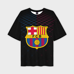 Футболка оверсайз мужская FC Barcelona Lines, цвет: 3D-принт