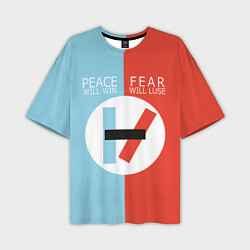 Футболка оверсайз мужская 21 Pilots: Peace & Fear, цвет: 3D-принт