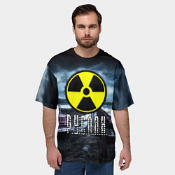 Футболка оверсайз мужская S T A L K E R - Р У С Л А Н, цвет: 3D-принт — фото 2