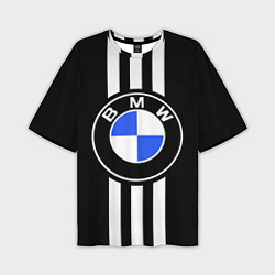 Футболка оверсайз мужская BMW: White Strips, цвет: 3D-принт