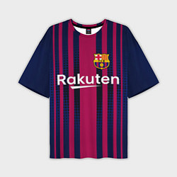 Футболка оверсайз мужская FC Barcelona: Rakuten, цвет: 3D-принт