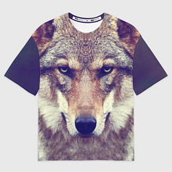 Футболка оверсайз мужская Angry Wolf, цвет: 3D-принт