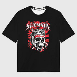 Мужская футболка оверсайз Stigmata Skull