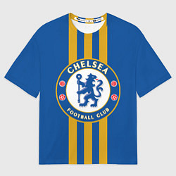 Футболка оверсайз мужская FC Chelsea: Gold Lines, цвет: 3D-принт