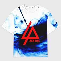 Футболка оверсайз мужская Linkin Park blue smoke, цвет: 3D-принт