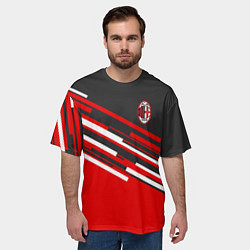 Футболка оверсайз мужская АC Milan: R&G, цвет: 3D-принт — фото 2
