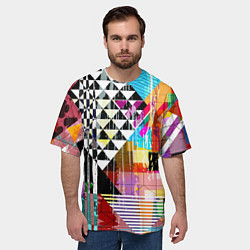 Футболка оверсайз мужская RGB Geometry, цвет: 3D-принт — фото 2