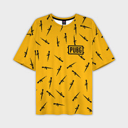 Мужская футболка оверсайз PUBG: Yellow Weapon