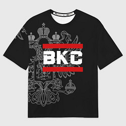 Футболка оверсайз мужская ВКС: герб РФ, цвет: 3D-принт