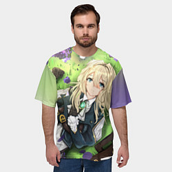 Футболка оверсайз мужская Violet Evergarden, цвет: 3D-принт — фото 2
