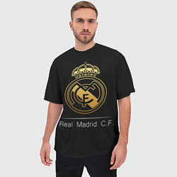 Футболка оверсайз мужская FC Real Madrid: Gold Edition, цвет: 3D-принт — фото 2