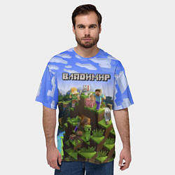 Футболка оверсайз мужская Майнкрафт: Владимир, цвет: 3D-принт — фото 2