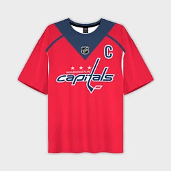 Футболка оверсайз мужская Washington Capitals: Ovechkin Red, цвет: 3D-принт
