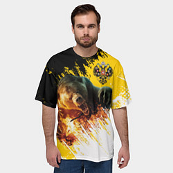 Футболка оверсайз мужская Имперский медведь, цвет: 3D-принт — фото 2