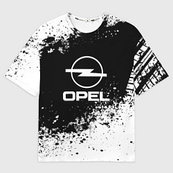 Футболка оверсайз мужская Opel: Black Spray, цвет: 3D-принт