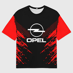 Мужская футболка оверсайз Opel: Red Anger
