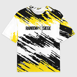 Футболка оверсайз мужская Rainbow Six Siege: Yellow, цвет: 3D-принт