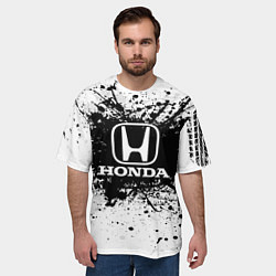 Футболка оверсайз мужская Honda: Black Spray, цвет: 3D-принт — фото 2