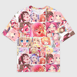 Мужская футболка оверсайз Ahegao