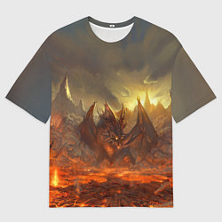 Мужская футболка оверсайз Linage II: Fire Dragon