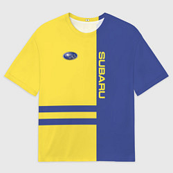 Футболка оверсайз мужская Subaru, цвет: 3D-принт