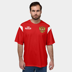 Футболка оверсайз мужская Россия: Акинфеев ЧМ-2018, цвет: 3D-принт — фото 2