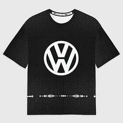 Футболка оверсайз мужская Volkswagen: Black Abstract, цвет: 3D-принт
