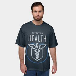 Футболка оверсайз мужская R6S: Operation Health, цвет: 3D-принт — фото 2