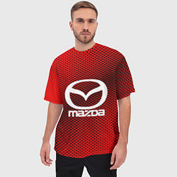Футболка оверсайз мужская Mazda: Red Carbon, цвет: 3D-принт — фото 2