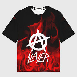 Футболка оверсайз мужская Slayer Flame, цвет: 3D-принт