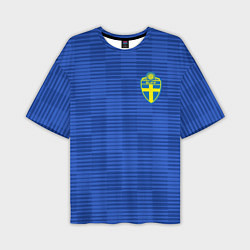 Мужская футболка оверсайз Сборная Швеции: Гостевая ЧМ-2018