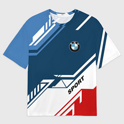 Футболка оверсайз мужская BMW SPORT, цвет: 3D-принт
