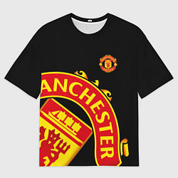 Футболка оверсайз мужская FC Man United: Black Exclusive, цвет: 3D-принт