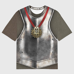 Футболка оверсайз мужская Доспех рыцаря, цвет: 3D-принт