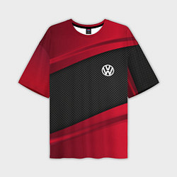 Футболка оверсайз мужская Volkswagen: Red Sport, цвет: 3D-принт