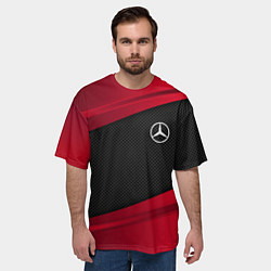 Футболка оверсайз мужская Mercedes Benz: Red Sport, цвет: 3D-принт — фото 2