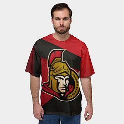 Футболка оверсайз мужская HC Ottawa Senators: Old Style, цвет: 3D-принт — фото 2