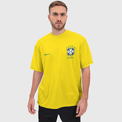 Футболка оверсайз мужская Сборная Бразилии, цвет: 3D-принт — фото 2